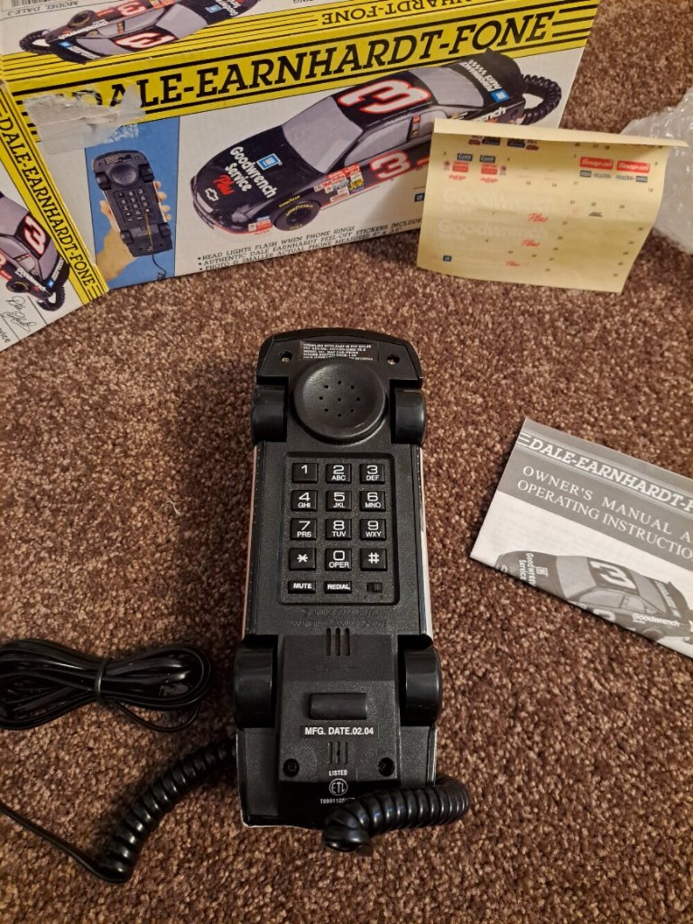 NIB Vintage Dale Earnhardt Sr #3 Goodwrench NASCAR Car Collectible Telephone - Picture 10 of 13